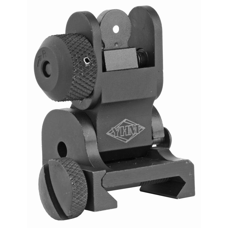 Yankee Hill Machine Co, Flip Rear Sight, Fits Picatinny Black