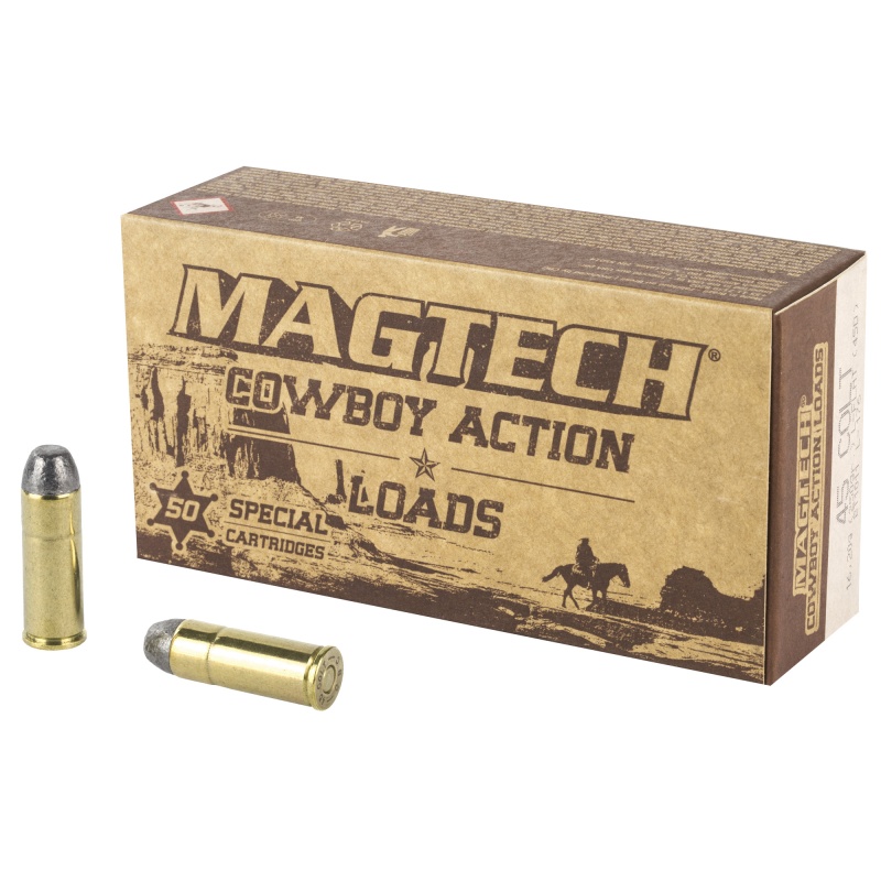 Magtech Cowboy 45 Colt, 250 Grain Lead Flat Nose, 50 Round Box