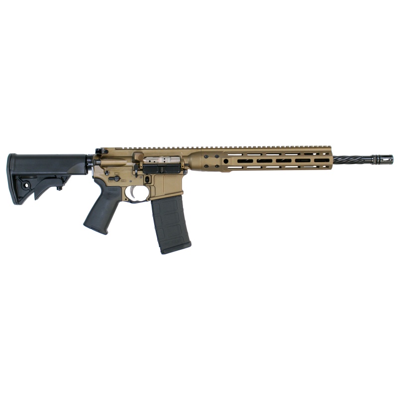 Lwrc, Direct Impingement Rifle, Semi-Automatic Rifle, 223 Remington/5.56 Nato, 16.1" Cold Hammer Forged Spiral Fluted Barrel, 1:7 Twist, Burnt Bronze Finish, Lwrci Compact Stock, Magpul Moe+ Grip, 10 Rounds, Lwrci Free Float Mlok Rail, Lwrci Monoforge Upper Receiver, California Compliant
