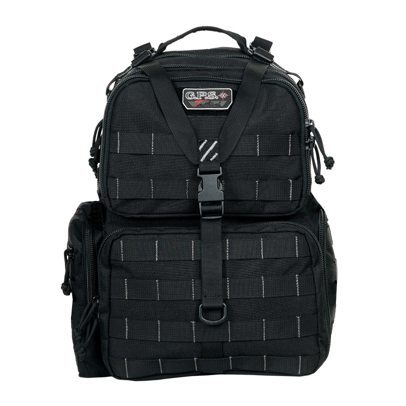 Gps, Tactical, Backpack, Black, Soft, 3 Internal Pistol Cases