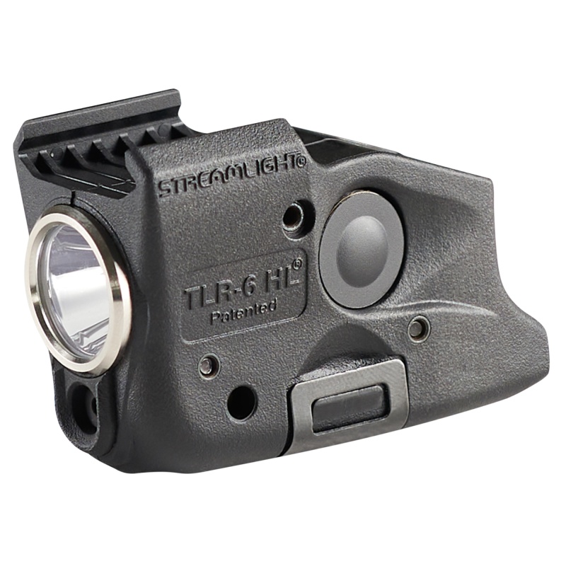 Streamlight, Tlr-6 Hl, Tac Light With Red Laser, Fits Glock 17,19,23,22, 300 Lumens, Matte Finish, Black, Includes Three Slb2 Batteries With Usb-C Charging Case