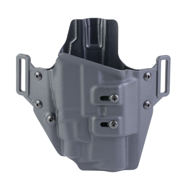 Crucial Concealment, Universal Light Holster, Outside Waistband, Right Hand, Kydex, Matte Finish, Black, Universal Fit For Streamlight Tlr-7 A/X/Hl-x