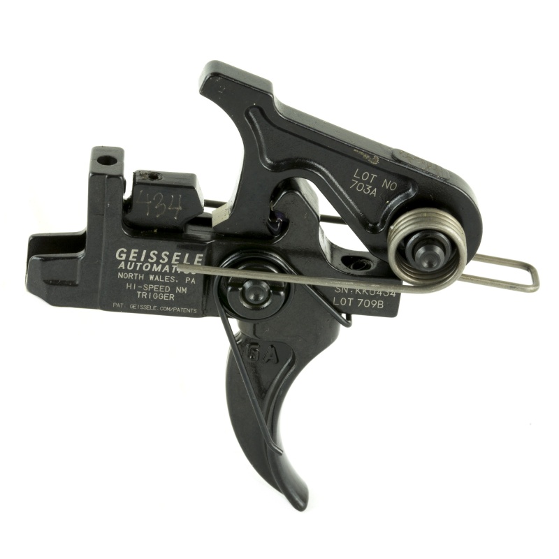 Geissele Automatics, Hi-Speed Match Universal Trigger, Includes 1 Trigger And 3 Springs (For The Hi-Speed Match, Hi-Speed Dmr And Hi-Speed Service Trigger), Black