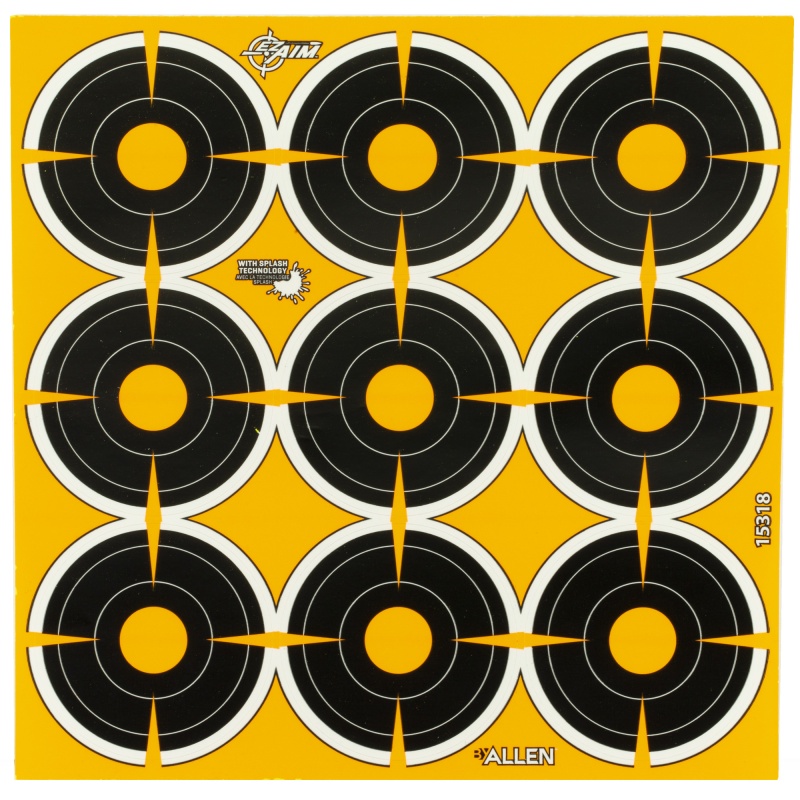 EZ Aim Adhesive Bullseye Shooting Targets, 2", 12 Sheets