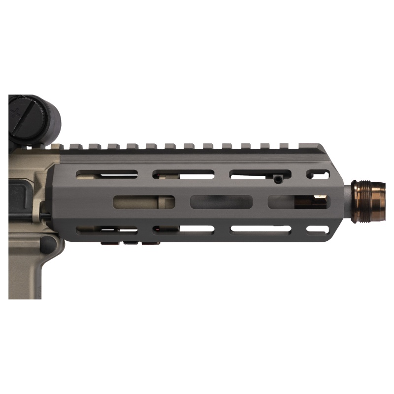 Q, Honey Badger Rail Kit, M-Lok, 12", Fits Honey Badger/Ar Upper Receivers, Clear Anodized Finish, Gray, Includes Barrel Nut And Hardware