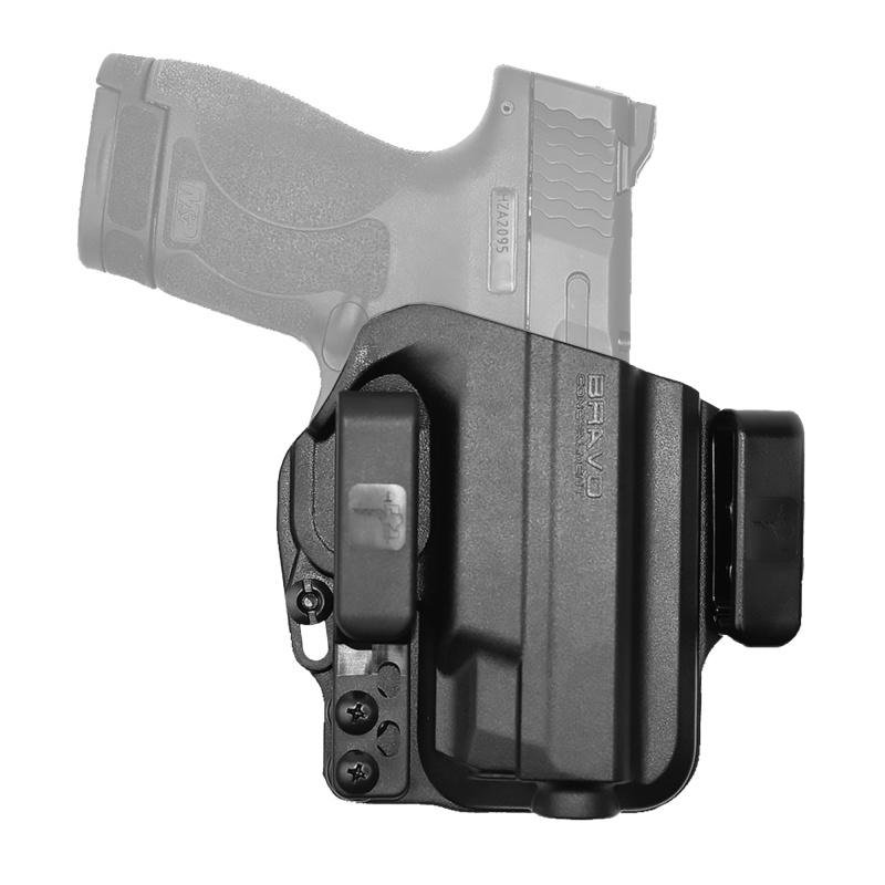 Bravo Concealment, Torsion, Iwb Concealment Holster, Waistband Clips, S&W M&P Shield 9/40, Right Hand, Black, Polymer