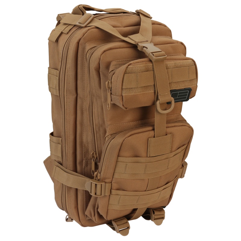 Evolution Outdoor, Assault Pack, Tactical Backpack, Polyester, Padded Straps, Molle Webbing, Hook And Loop Panel, Coyote