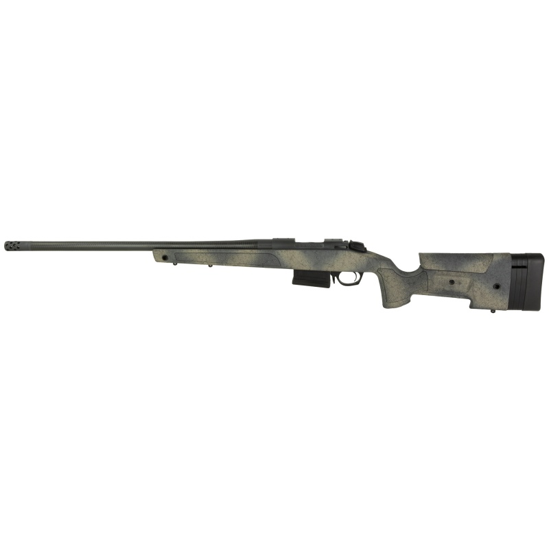 Bergara, B-14 Series Hmr Carbon Wilderness Rifle, Bolt Action Rifle, 6.5 Creedmoor, 22" Carbon Fiber Barrel, Threaded 5/8X24, Omni Muzzle Brake, Fluted Bolt, Cerakote Finish, Black, Overmolded Mini-Chassis Stock, 5 Rounds, Aics Style Detachable Magazine, Right Hand