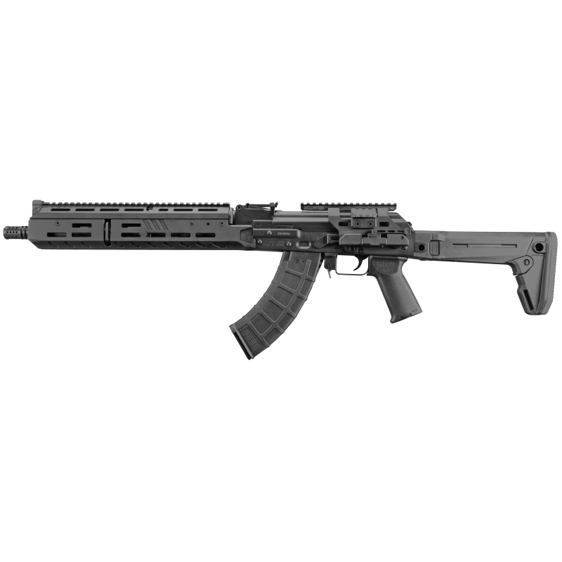 Zastava, Zpapm70, Semi-Automatic, 7.62X39, 16.3", Black, Right Hand, Chrome Lined, 30 Rounds, Matte, Mlok Rails, Magpul Zhukov Stock, Scope Mount
