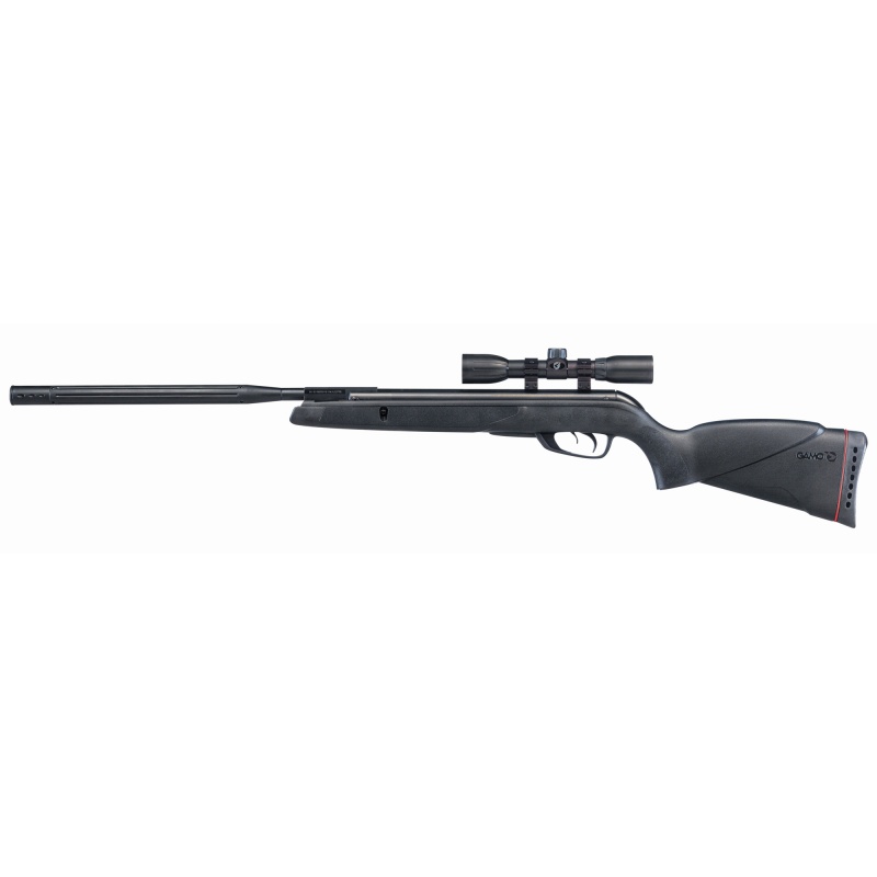 Gamo Usa, Wildcat Whisper, 177 Pellet, Black Finish, Synthetic Stock, Whisper Noise Dampening Technology, 4X32 Scope, Single Shot, 1300 Feet Per Second