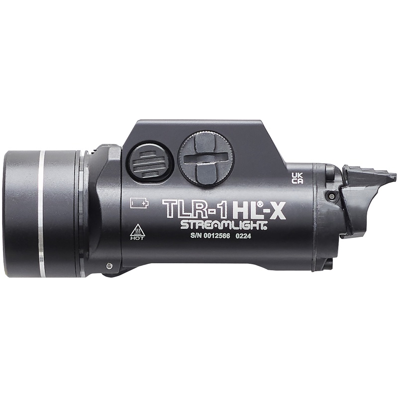 Streamlight, Tlr-1 Hl-X, Pistol Light, 1,500 Lumens With Sl-B9 Batteries, 1 Hour Run Time, Matte Finish, Black With Silver Ring