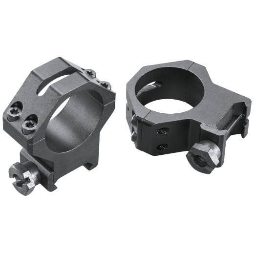 Weaver, 4 Hole Tactical, 30Mm High Rings, Fits Picatinny, Matte Finish, Black