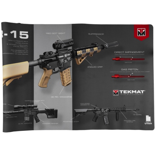 Tekmat, Door Mat, Weapons Platform, Ar-15, 25"X42", Black