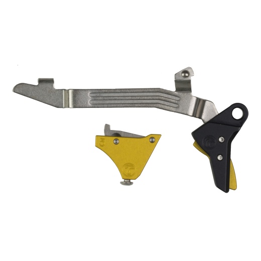 Timney Triggers, Alpha Competition Trigger, Anodized Finish, Gold, Fits Gen 5 - G17, G19, G34
