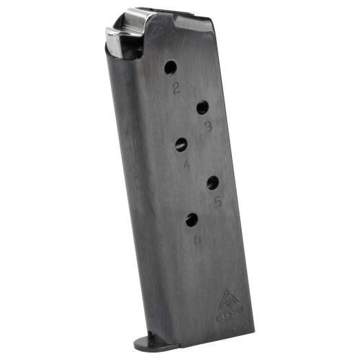 Mec-Gar Usa, 45Acp, 6 Rounds, Fits 1911, Officer, Blued Finish
