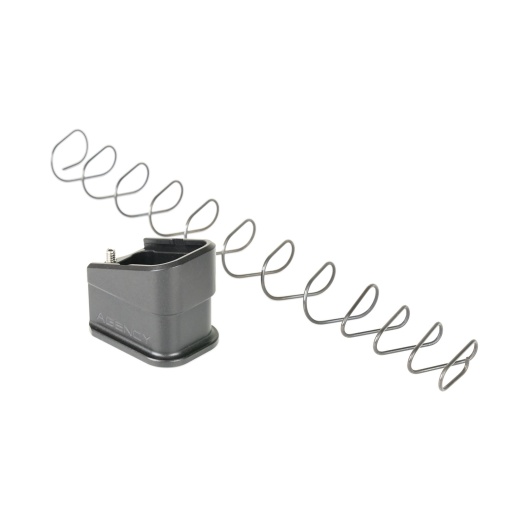 Agency Arms, +5 Magazine Extension, Fits Glock 17 Magazines, Anodized Finish, Black, Aluminum Construction
