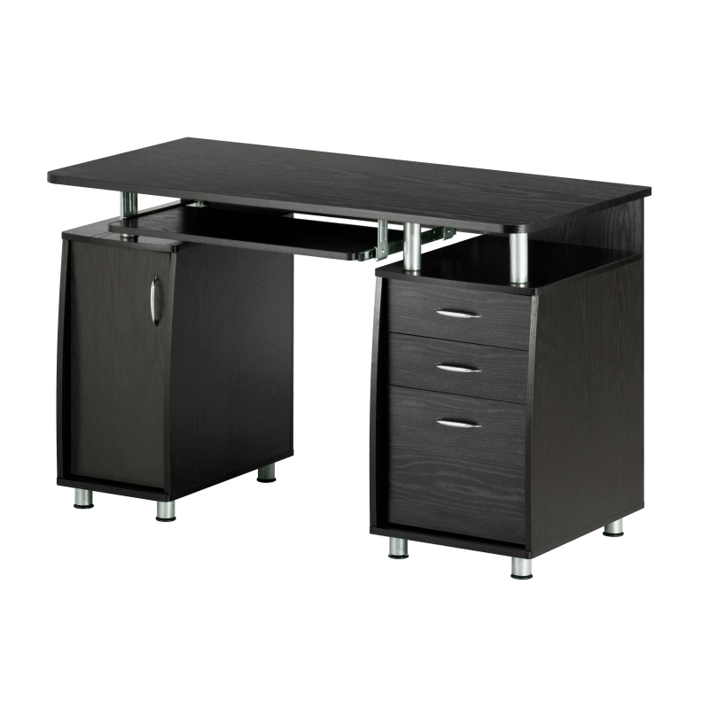 Techni Mobili Complete Workstation Computer Desk With Storage, Espresso