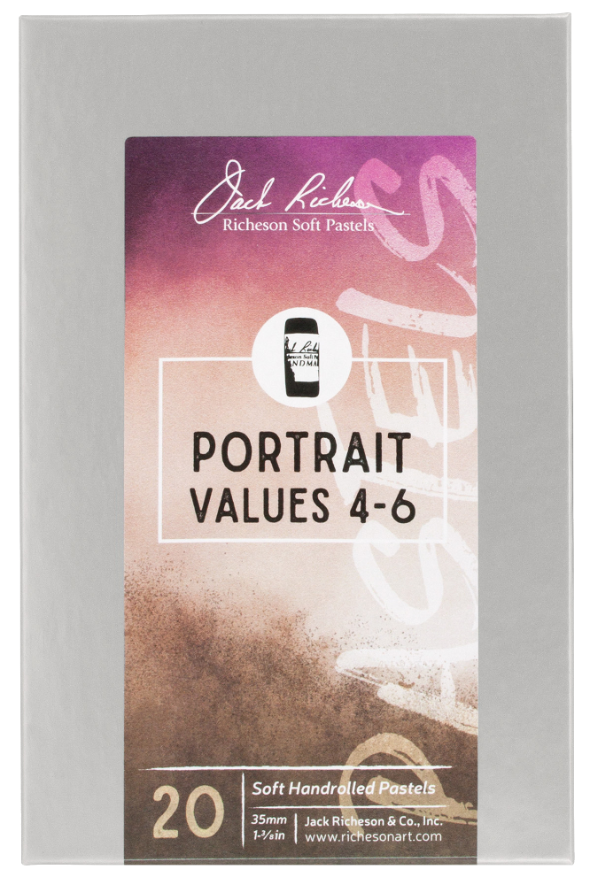 Richeson Soft Handrolled Pastels Set Of 20 - Color: Portrait Values 4-6