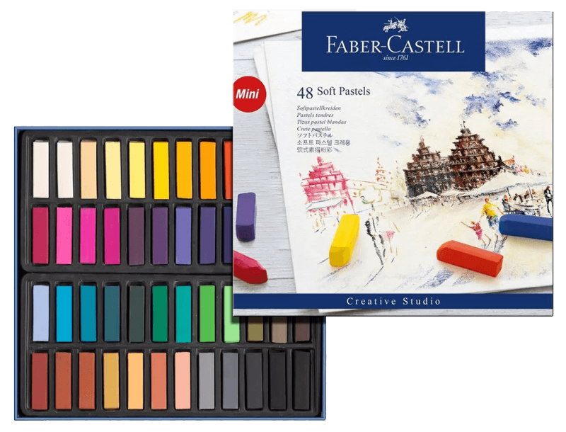 Faber-Castell Studio Soft Pastel Cardboard Box Of 48 (Half Length)