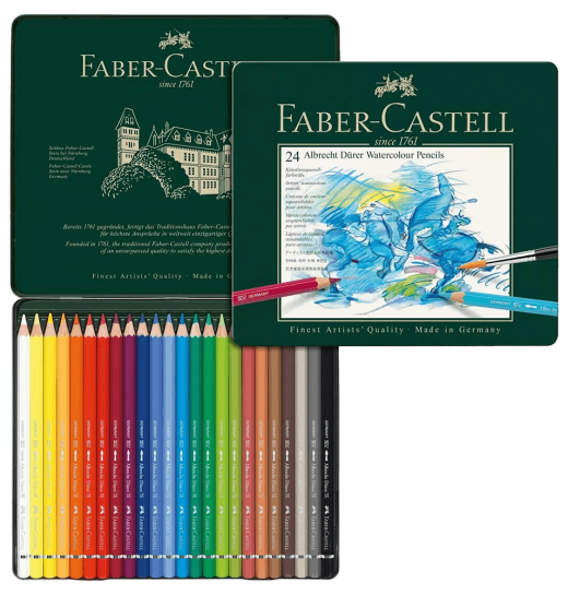 Faber-Castell Albrecht Durer Artists' Watercolor Pencil Metal Tin Of 24