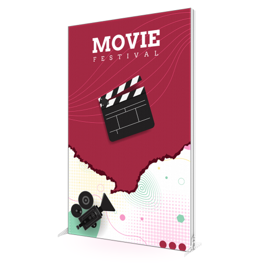 5Ft Slim Modular Lightbox Display With Double Sided Fabric Print