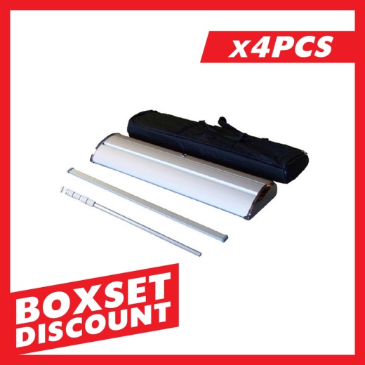 Premium Retractable Roll Up Banner Stand 33" - Box Set of 4 Pcs