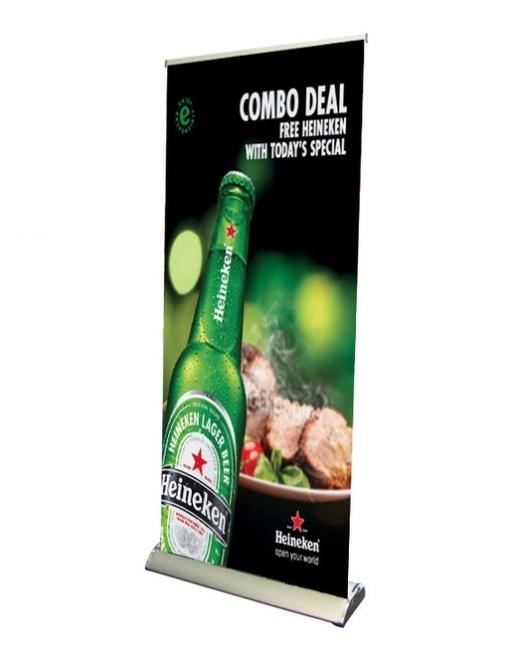 Premium Retractable Roll Up Banner Stand 33"