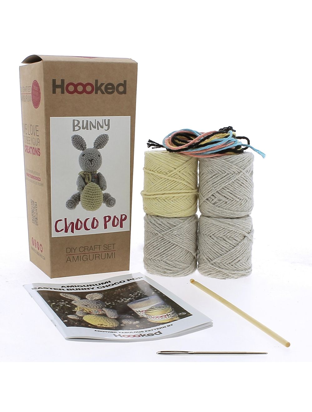 Hoooked Amigurumi DIY Kit W/Eco Barbante Yarn-Cat Lucky