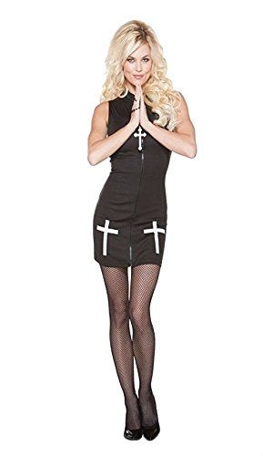 Halloween Wholelalers- The Holy Prayer Women's Dress - Black