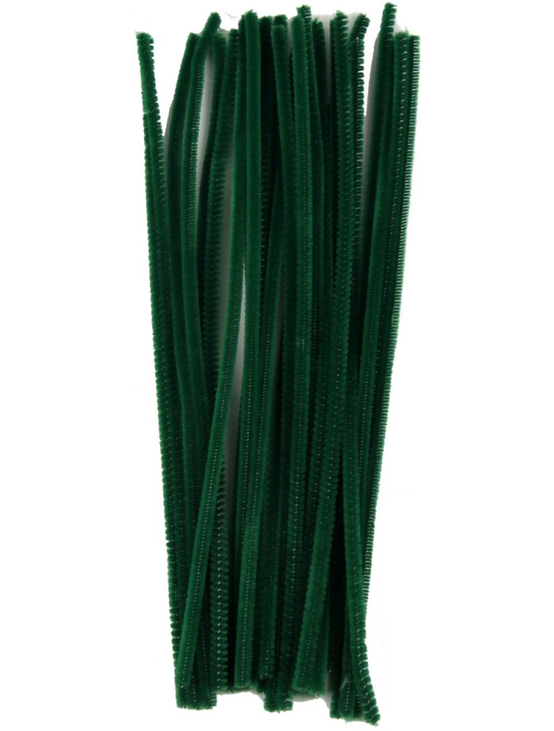 Touch Of Nature Chenille Stems 6Mmx12" 25/Pkg-Emerald Green