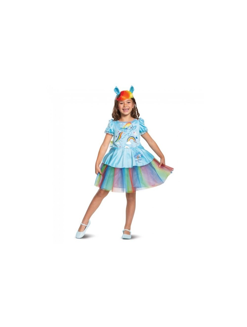 Rainbow Dash Girls Tutu Deluxe Costume,(3T-4T)