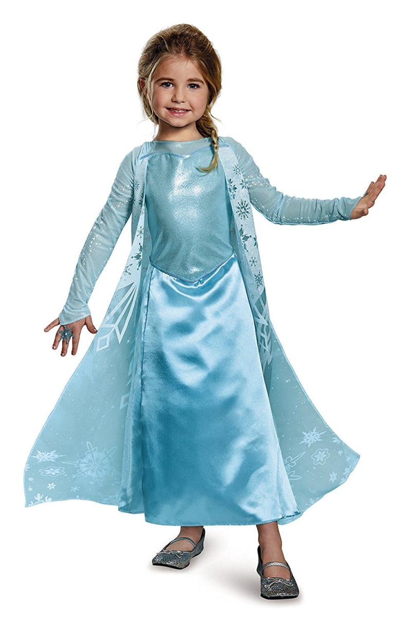 Elsa Sparkle Deluxe Frozen Disney Costume Medium 7-8