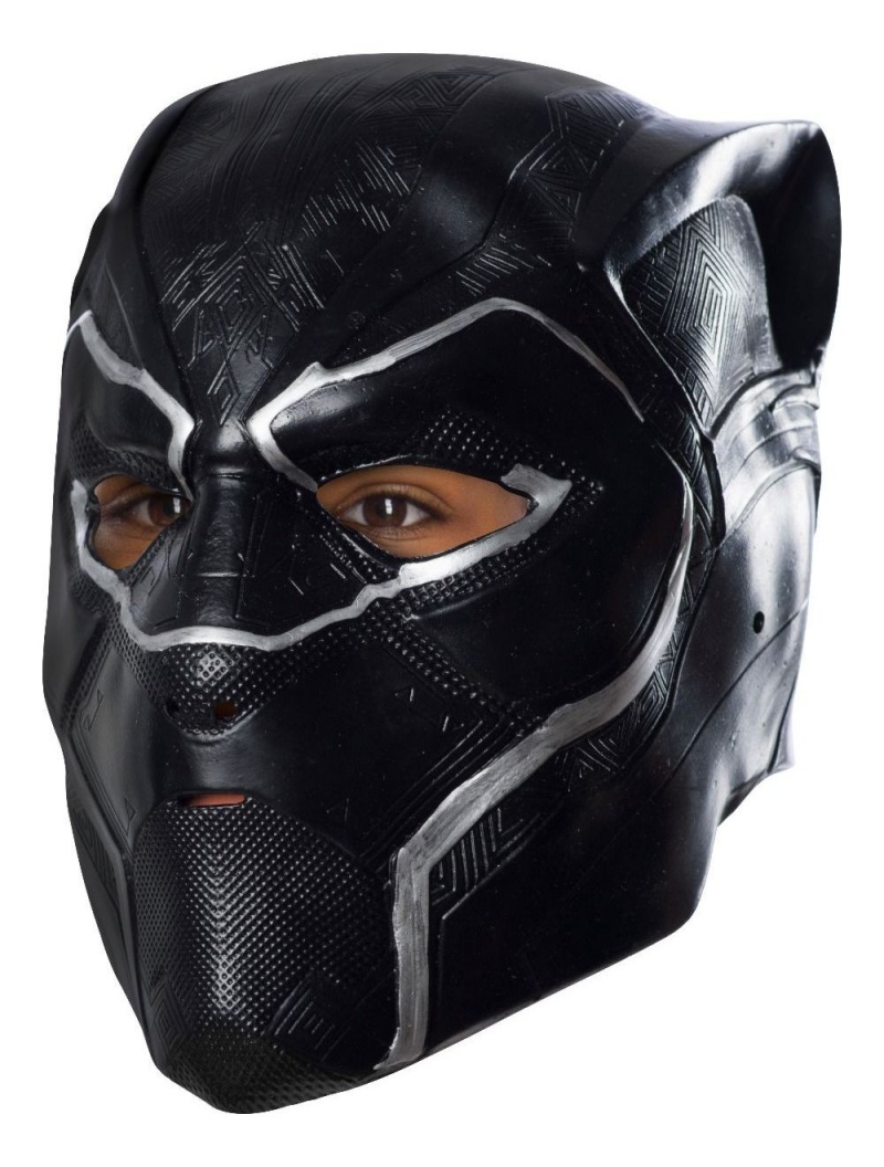 Boys Black Panther 3/4 Mask Costume, As Shown, One Size