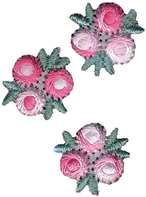 Wrights Iron-On Appliques 3 Per Pkg Pink And White Flowers Wrights Iron-On Appliques 3 Per Pkg Pink And White Flowers
