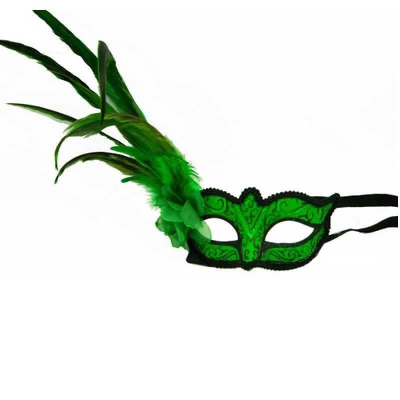 Kbw Women's Venetian Styled Eye Mask,Green