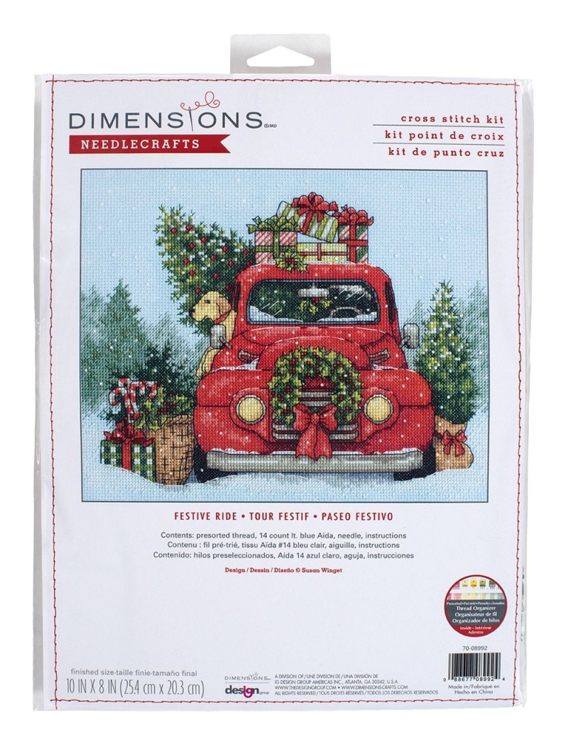 Dimensions Counted Cross Stitch Kit 10"X8'-Festive Ride (14 Count)