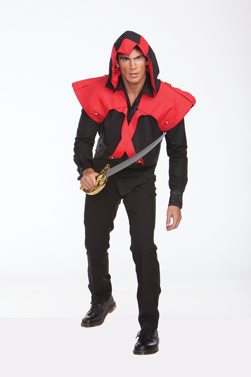 Halloween Wholesalers Pirate Assassin - Black And Red Costume