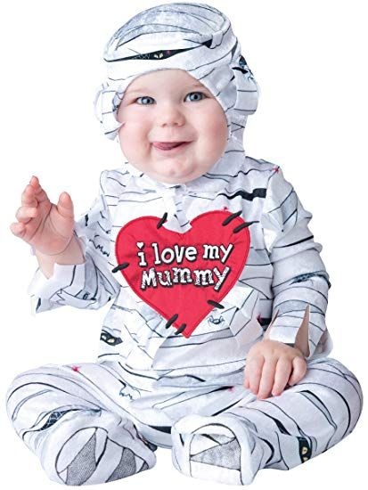 Fun World Incharacter Costumes Baby's I Love My Mummy Costume, White, Large