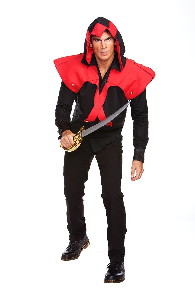 Halloween Wholesalers Pirate Assassin - Black And Red Costume