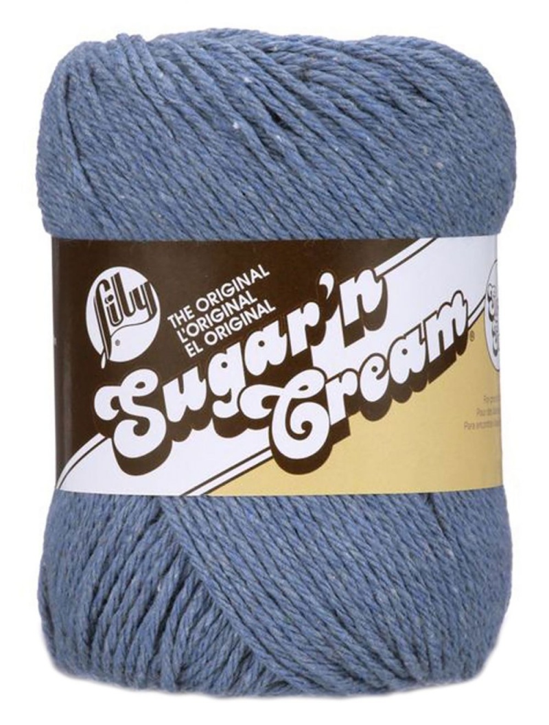 Lily Sugar'n Cream Yarn - Solids Super Size-Blue Jeans