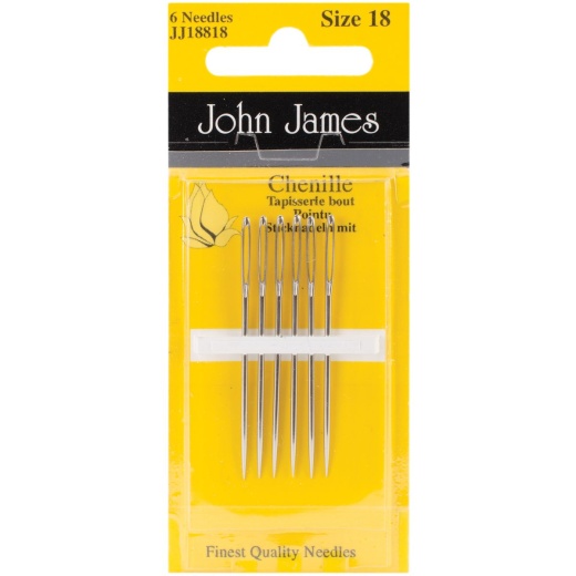 John James Chenille Hand Needles-Size 18 6 Per Pkg