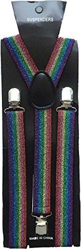 Halloween Wholesalers Rainbow Glitter Suspenders