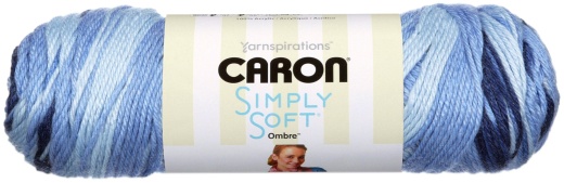 Caron Simply Soft Ombres Yarn Saturday Blue Jeans 1 Pack Of 1 Skein