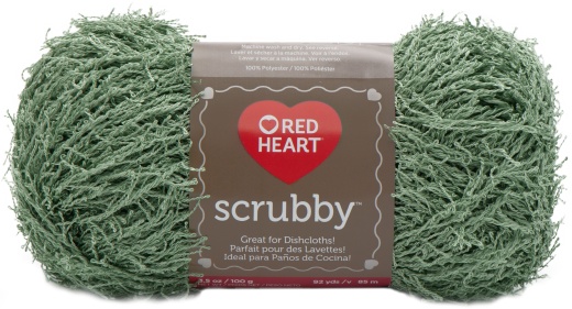 Spinrite Red Heart Scrubby Yarn Green Tea 1 Pack Of 24 Skein