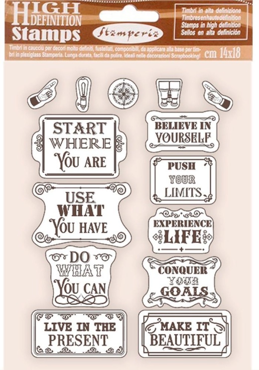 Stamperia Cling Rubber Stamp 5.5X7 Inch Quotes Lady Vagabond Lifestyle