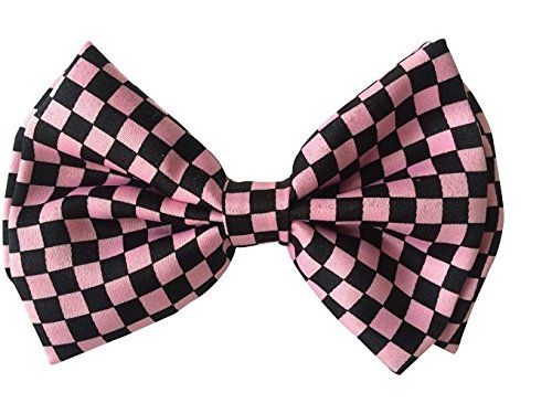 Halloween Wholesalers Bowtie (Black & Pink Check)