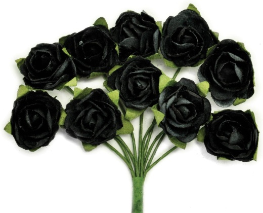 Paper Blooms Mini Flowers Black