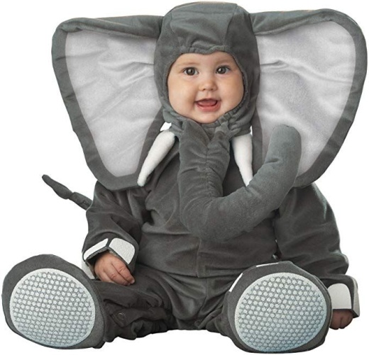 InCharacter Costumes Baby's Lil' Elephant Costume, Grey, Small (0-6 Months)
