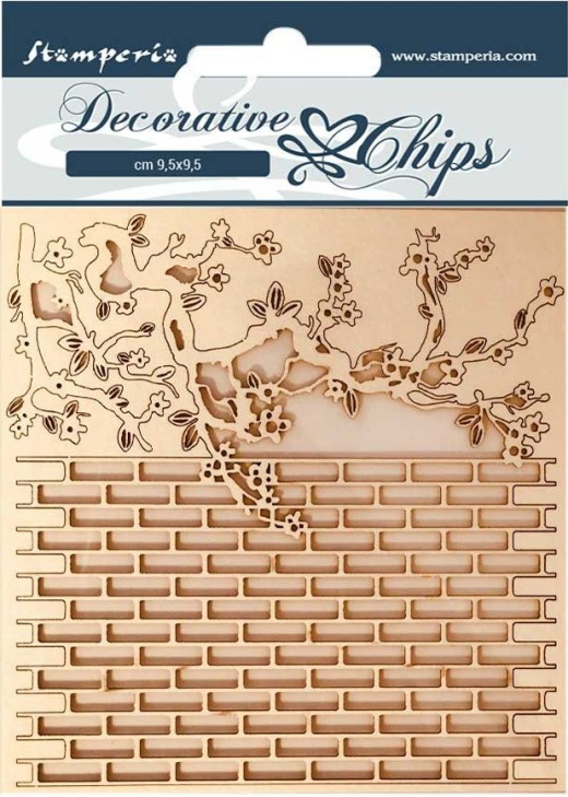 Stamperia Decorative Chips 5.5"X5.5" Alice Wall