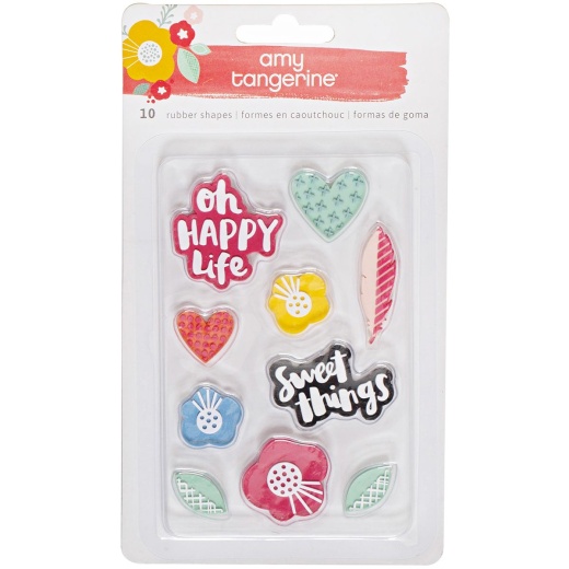 American Crafts Amy Tan Oh Happy Life Collection Rubber Shapes